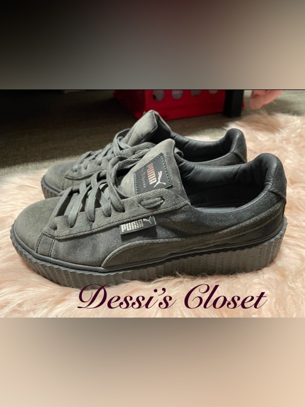 Puma Fenty Velvet Creepers Glacier Gray